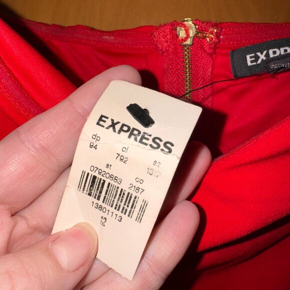 Express Red Strapless Jumpsuit - NWT - Picture 4 of 6